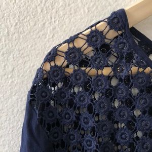 Old Navy Floral Sheer Shoulder Blouse